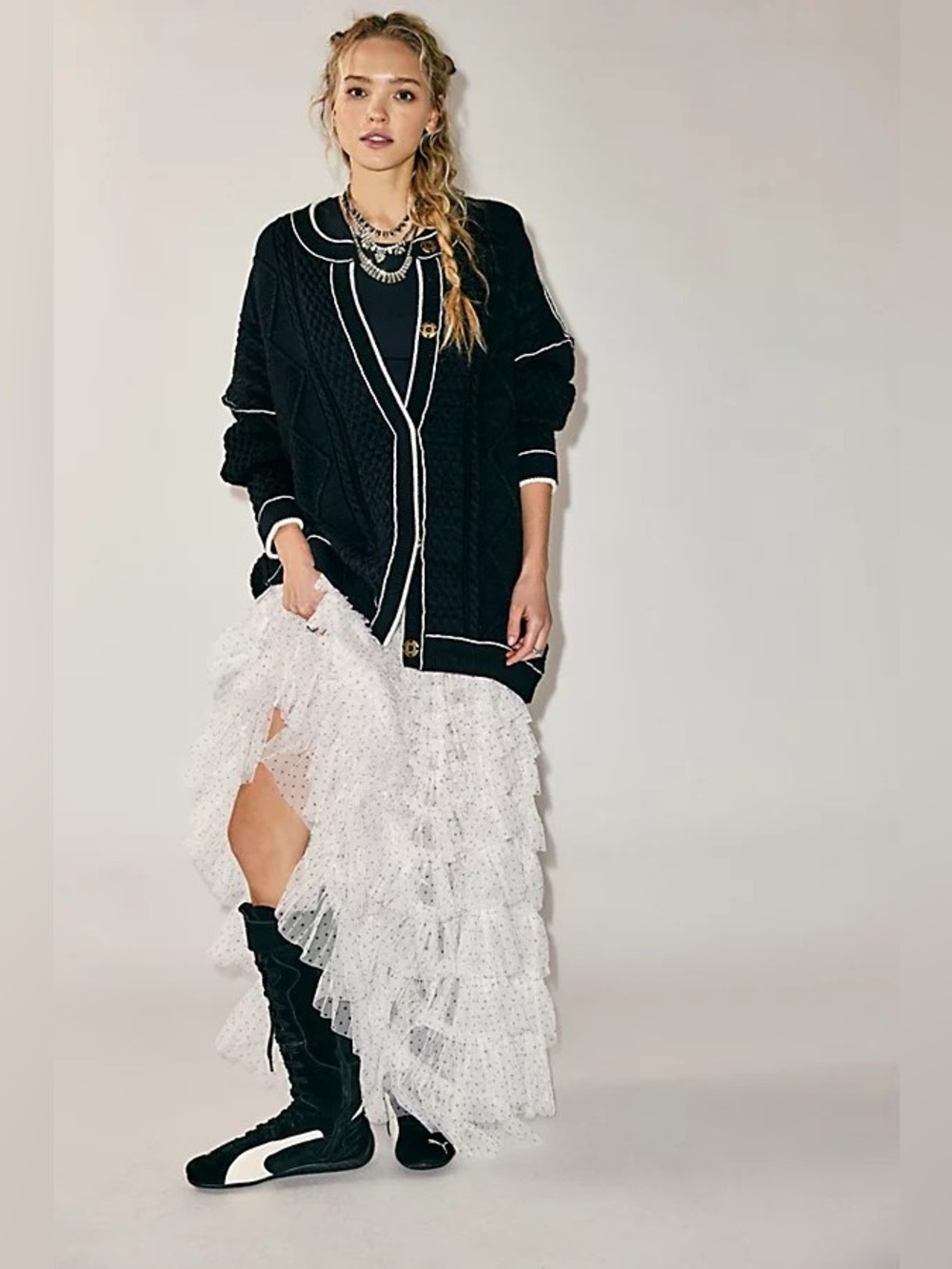 NWT! Free People We The Free Tennessee Cable Knit Cardi Sz Small